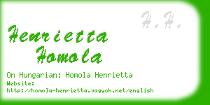 henrietta homola business card